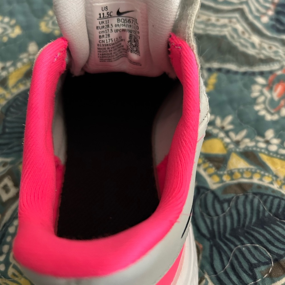 Nike Sneakers GIRLS- Gray and Pink 11.5 - Picture 7 of 9
